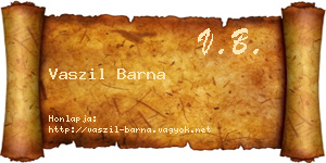 Vaszil Barna névjegykártya