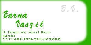 barna vaszil business card